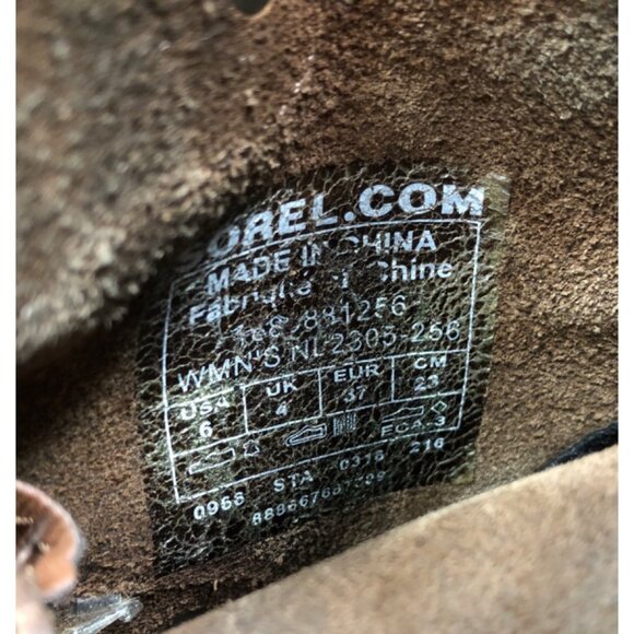 Sorel Joan of Arctic Brown Leather Nl2305-256 Booties Boots Womens 6 /37 (o7c) - Picture 10 of 10